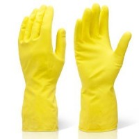 Prima Latex Rubber Gloves Liquid Proof 10inch Yellow XL