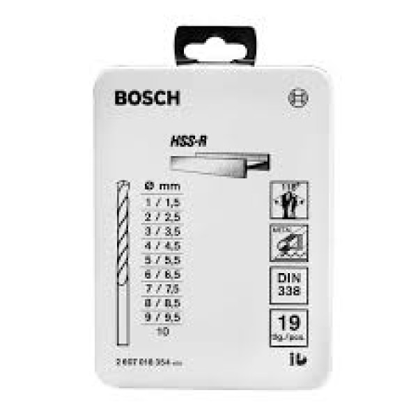 Bosch 19pcs HSS-R-Metal Drill Bit Set