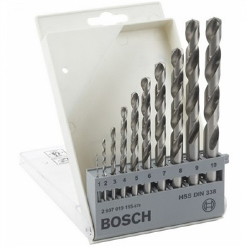 Bosch 10pcs HSS-G Drill Bit Set (1-10mm)