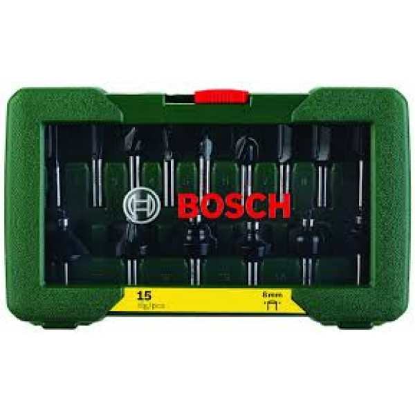 Bosch 12pcs 8mm Router Bit Set