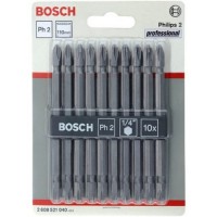 Bosch Screw Driver Bits 110mm PH2 double end*10pcs