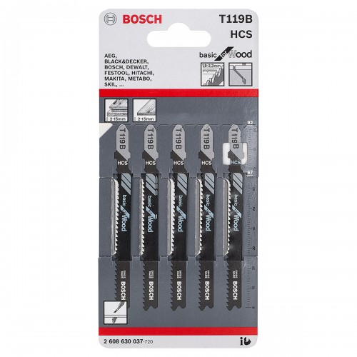 Bosch T119B Jigsaw Blade*5pcs