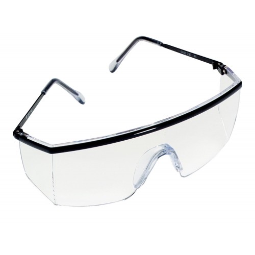 3M 1710 IN Stingrays Safety Goggles Protective Eyewear, Black frame with Clear Lens 
