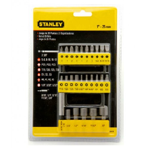 Stanley screwdriver insert bit 29pcs set