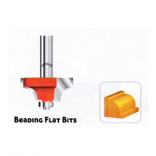 Beading Flat Router Bit 8mm shank, 24.7mm dia, 8x8mm size