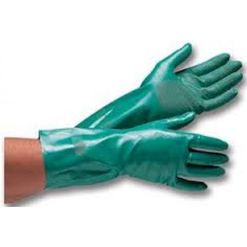 Nitrile Gloves, Marigold, Green, XXL 10.5inch