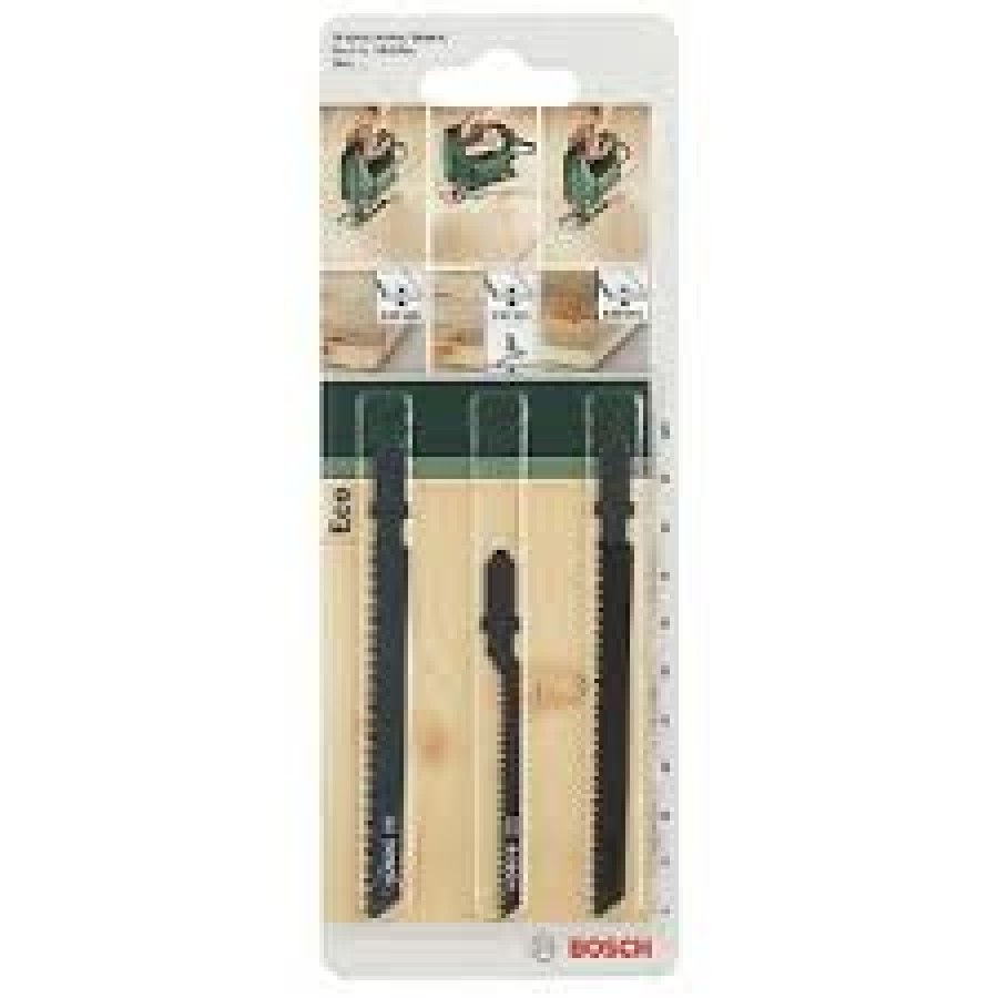 Bosch 3pcs Jigsaw Blade Set For Wood T111c T119bo T101b