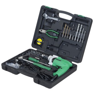 Hitachi DV13VSS Impact Drill 13mm 550w with 93pcs tool Kit 