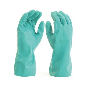 Nitrile Rubber Gloves, Rubberex Super RNF15, Size 10, Green